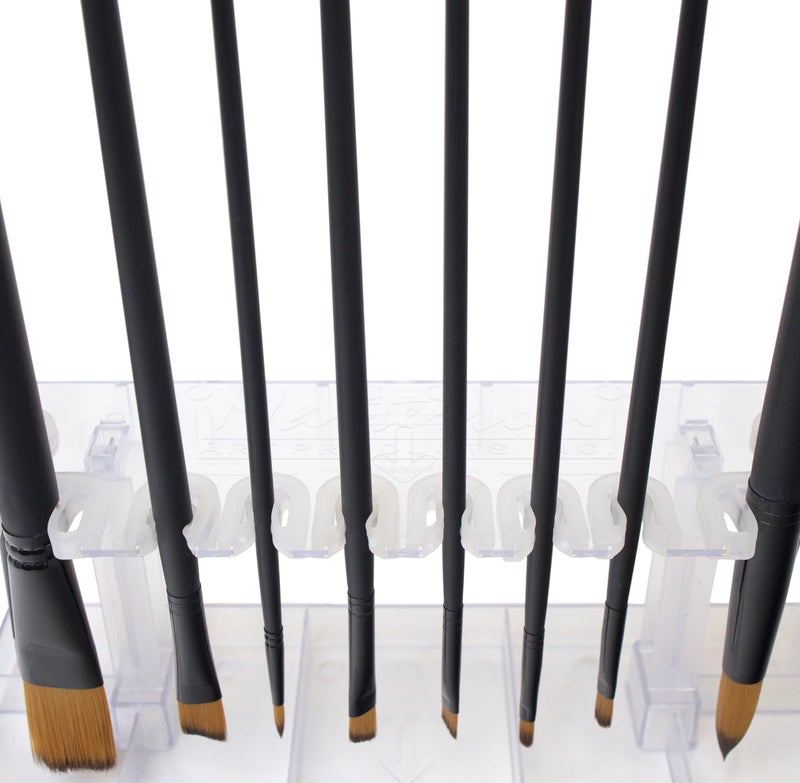 Masterson Sta-New Brush Holder, for Artist Paint Brush Drying, Storage, Organizing and Protection, Holds 10 Art Brushes Bristles Pointing Down, Fine Art, Studio, Classroom, Desktop, Made in USA - Image 3